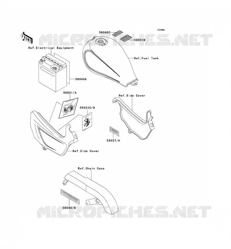 LABEL Kawasaki MOTOS 500 1992 EN500  EN500-A3