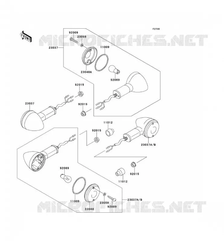 CLIGNOTANT Kawasaki MOTOS 500 1993 EN500  EN500-A4