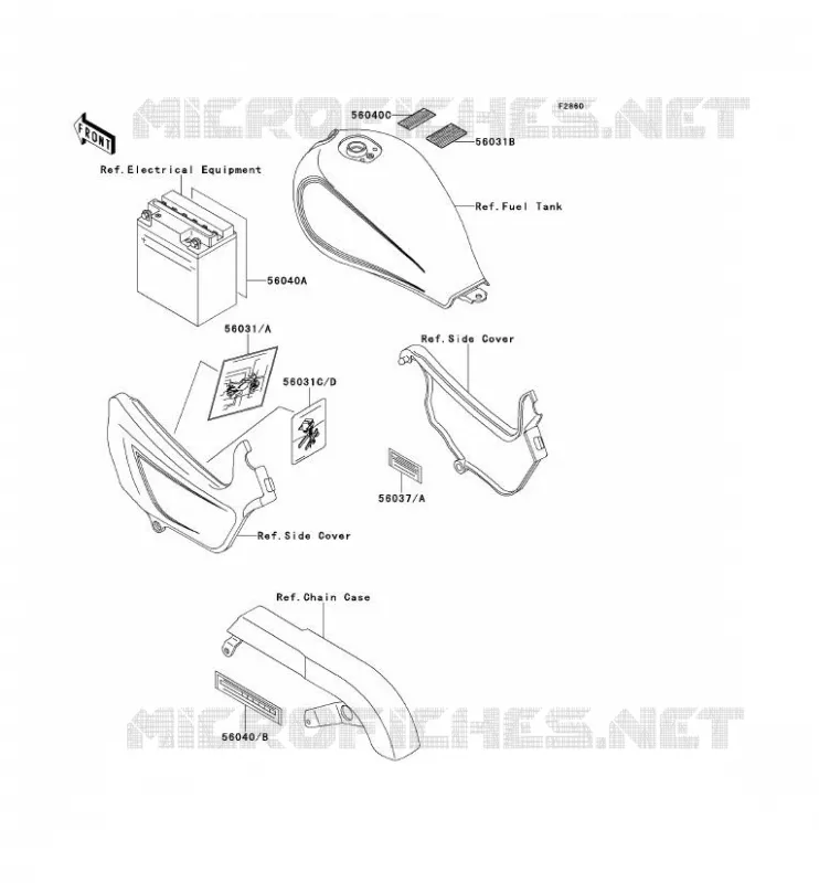 LABEL Kawasaki MOTOS 500 1993 EN500  EN500-A4