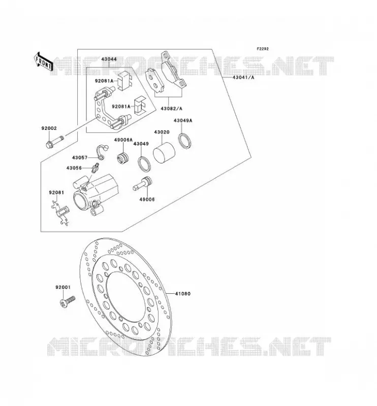 FREIN AVANT Kawasaki MOTOS 500 1994 EN500  EN500-A5
