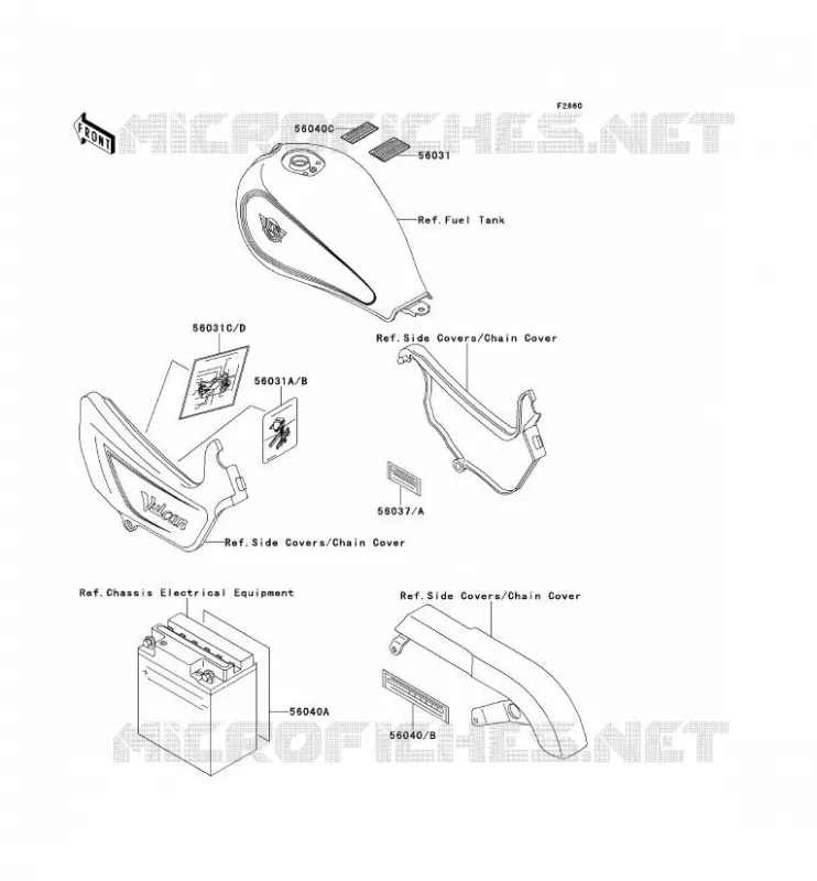 LABEL Kawasaki MOTOS 500 1995 EN500  EN500-B2