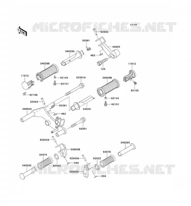 REPOSE PIED Kawasaki MOTOS 500 2005 EN500 LTD  EN500-C10