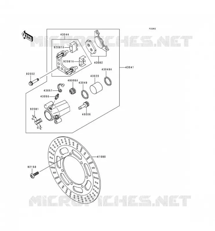 FREIN AVANT Kawasaki MOTOS 500 1997 EN500  EN500-C2
