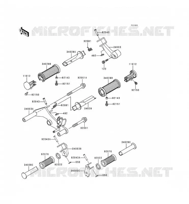 REPOSE PIED Kawasaki MOTOS 500 1997 EN500  EN500-C2
