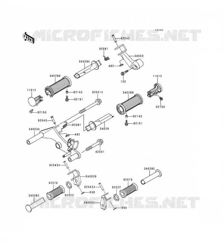 REPOSE PIED Kawasaki MOTOS 500 1997 EN500  EN500-C2
