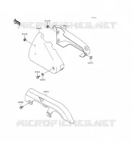 CACHE LAT&Eacute;RAL/GARDE CHAINE pour Kawasaki EN500 LTD 1997
