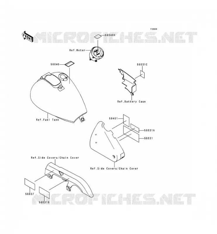 LABEL Kawasaki MOTOS 500 1997 EN500 LTD  EN500-C2