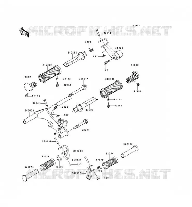 REPOSE PIED Kawasaki MOTOS 500 1998 EN500  EN500-C3