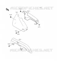CACHE LAT&Eacute;RAL/GARDE CHAINE pour Kawasaki EN500 2000