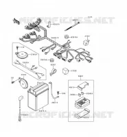 CHASSIS EQUIPMENT ELECTRIQUE pour Kawasaki EN500 2000