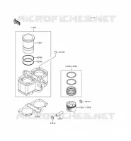 CYLINDRE/PISTON pour Kawasaki EN500 2000
