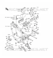 SUPPORT BATTERIE pour Kawasaki EN500 2000