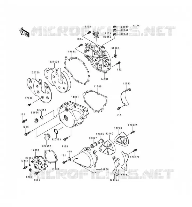 COUVERCLES MOTEUR Kawasaki MOTOS 500 2000 EN500  EN500-C5