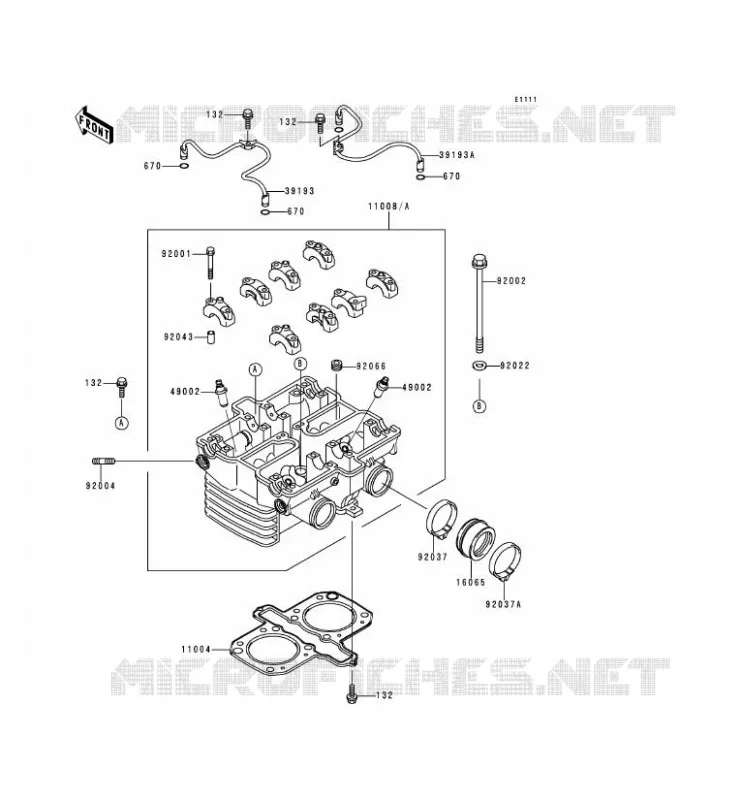 CULASSE Kawasaki MOTOS 500 2000 EN500  EN500-C5