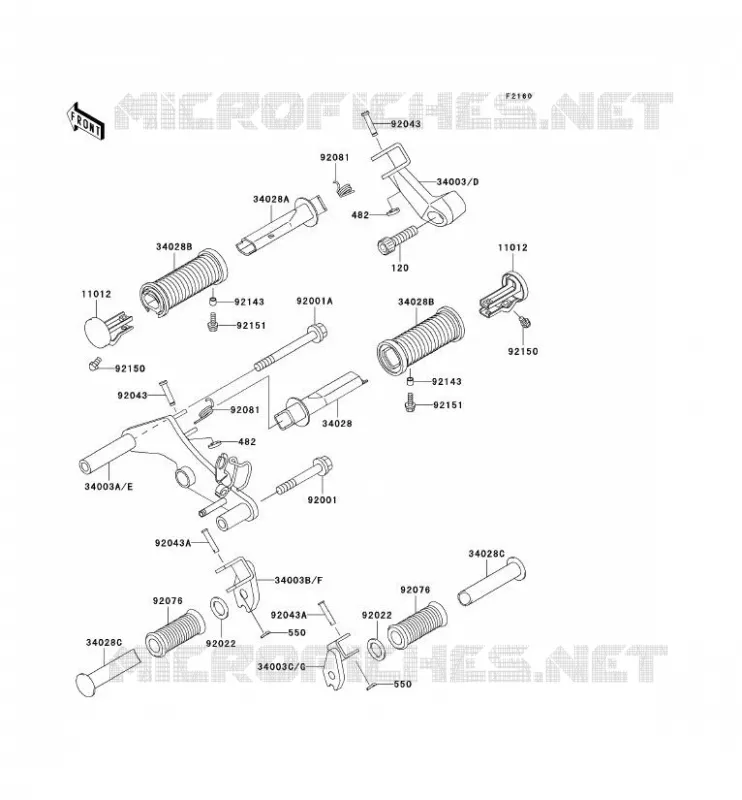 REPOSE PIED Kawasaki MOTOS 500 2006 EN500 LTD  EN500C6F