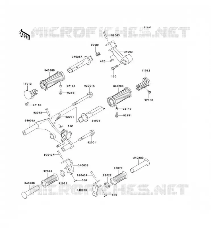 REPOSE PIED Kawasaki MOTOS 500 2002 EN500 LTD  EN500-C7