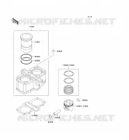 CYLINDRE/PISTON pour Kawasaki EN500 2003