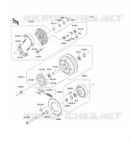 MOYEU ARRIERE pour Kawasaki EN500 2003