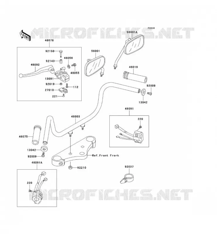 GUIDON Kawasaki MOTOS 500 2003 EN500  EN500-C8