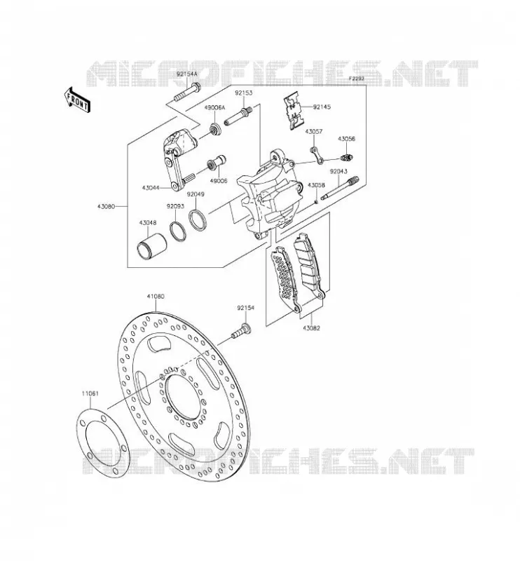 FREIN AVANT Kawasaki MOTOS 650 2015 VULCAN S  EN650AFF