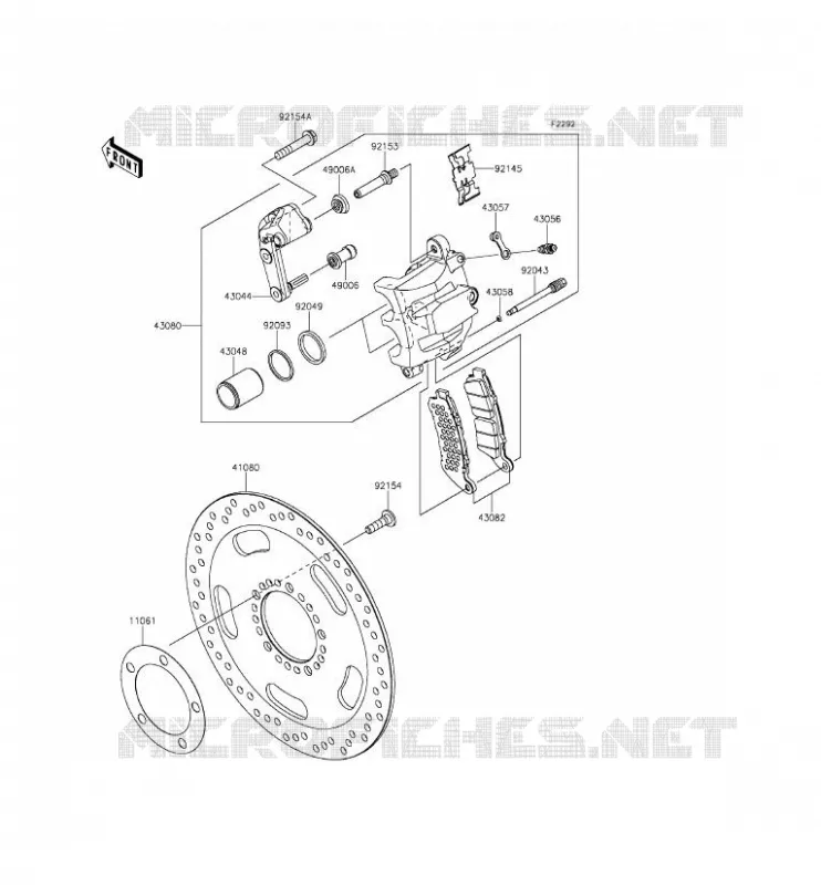 FREIN AVANT Kawasaki MOTOS 650 2015 VULCAN S  EN650AFF
