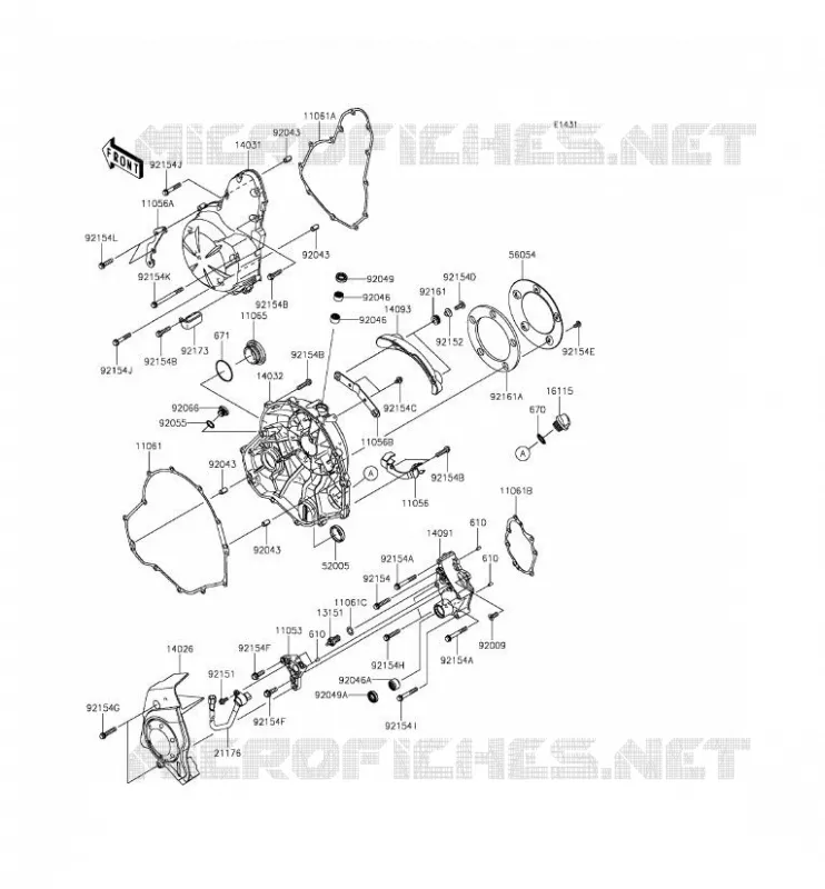 COUVERCLES MOTEUR Kawasaki MOTOS 650 2015 VULCAN S  EN650AFF