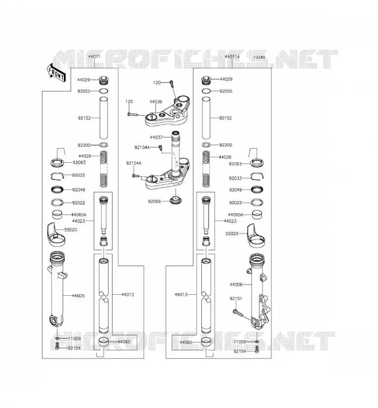 FOURCHE Kawasaki MOTOS 650 2015 VULCAN S  EN650AFF