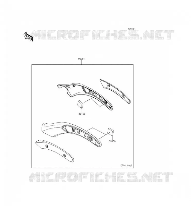 Accessory(Fender Strut Cover) Kawasaki MOTOS 650 2016 VULCAN S  EN650AGF