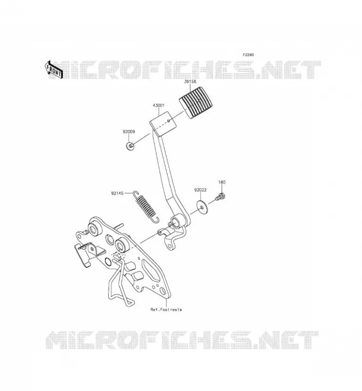 PEDALE DE FREIN Kawasaki MOTOS 650 2016 VULCAN S  EN650AGF