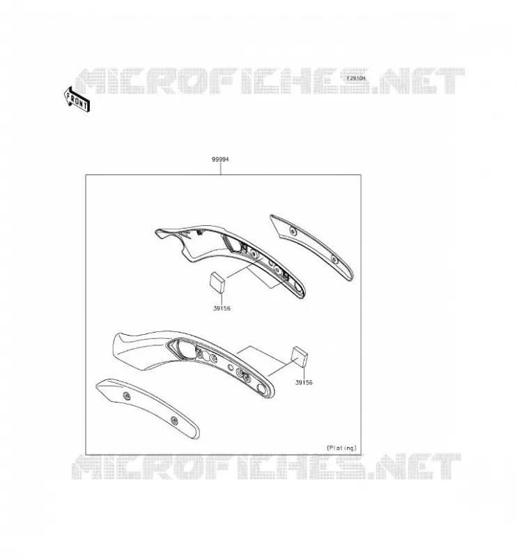Accessory(Fender Strut Cover) Kawasaki MOTOS 650 2016 VULCAN S ABS  EN650BGF
