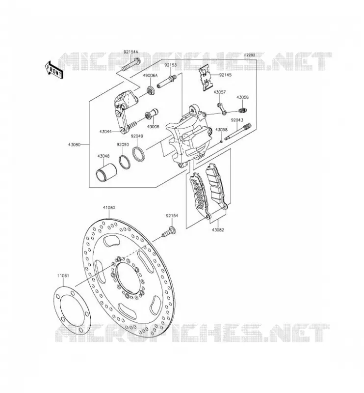 FREIN AVANT Kawasaki MOTOS 650 2016 VULCAN S ABS  EN650BGF
