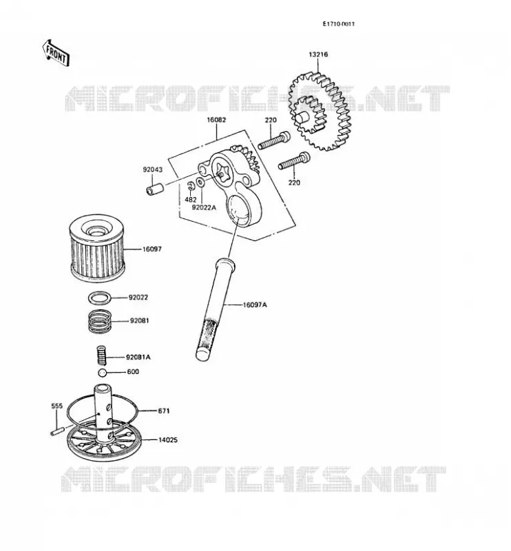 POMPE A HUILE Kawasaki MOTOS 250 1988 Z250 SCORPION  ER250-B3