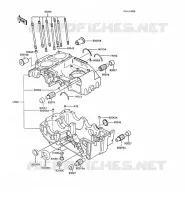CARTER MOTEUR(S) pour Kawasaki Z250 SCORPION 1988