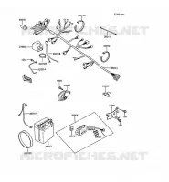 CHASSIS EQUIPMENT ELECTRIQUE pour Kawasaki Z250 SCORPION 1988
