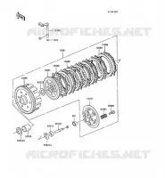 EMBRAYAGE pour Kawasaki Z250 SCORPION 1988