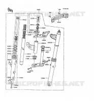 FOURCHE pour Kawasaki Z250 SCORPION 1988