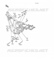 PIECE DE CADRE (COUVERTURE) pour Kawasaki Z250 SCORPION 1988