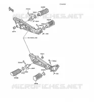 REPOSE PIED pour Kawasaki Z250 SCORPION 1988