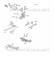 SUPPORT BATTERIE pour Kawasaki Z250 SCORPION 1988