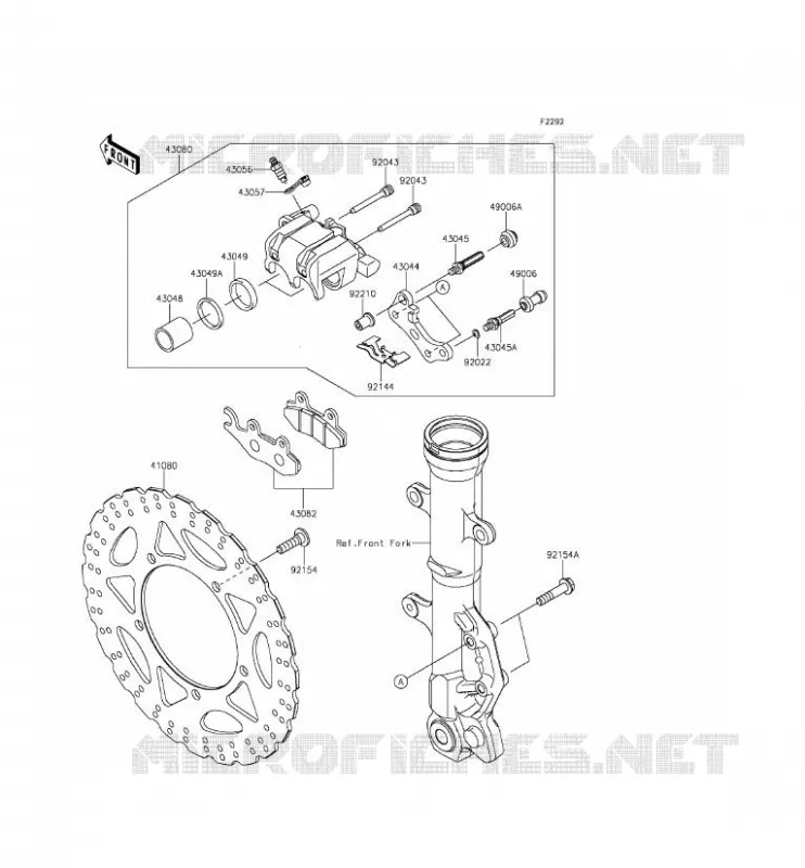 FREIN AVANT Kawasaki MOTOS 300 2015 Z300  ER300AFF