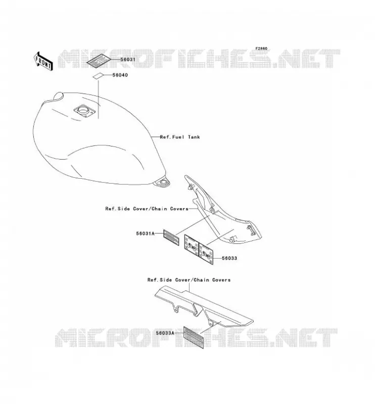 LABEL Kawasaki MOTOS 500 1998 ER-5  ER500-A2