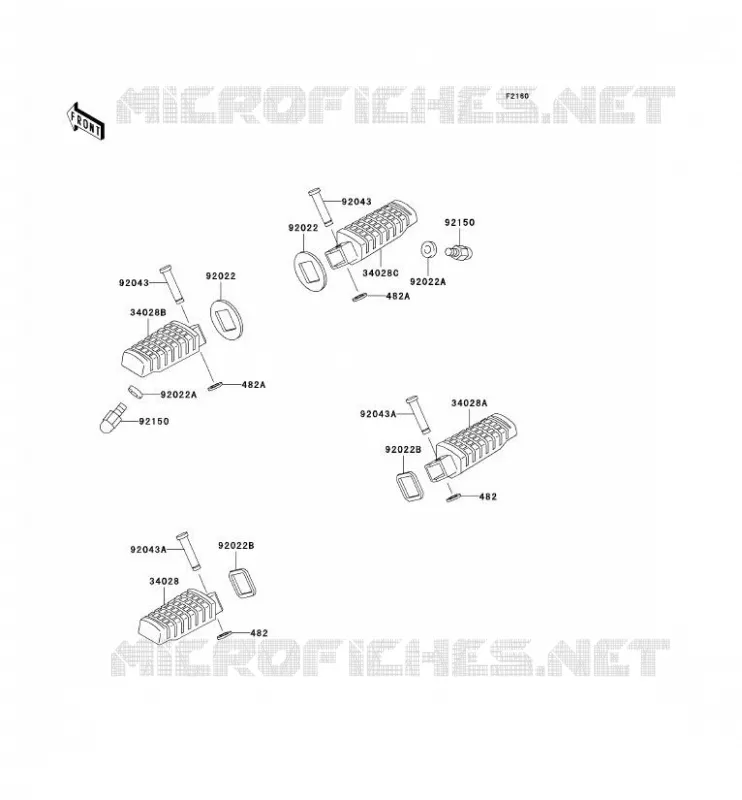 REPOSE PIED Kawasaki MOTOS 500 1998 ER-5  ER500-A2