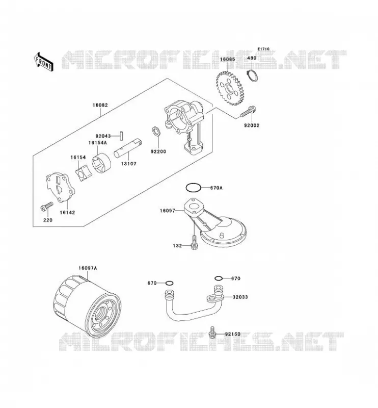 POMPE A HUILE Kawasaki MOTOS 500 1999 ER-5  ER500-A3