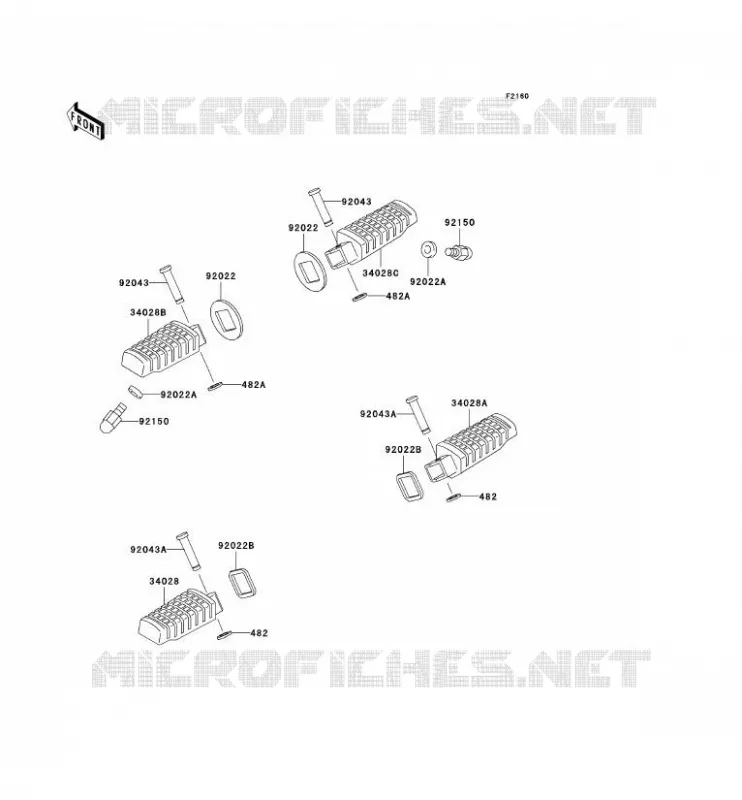 REPOSE PIED Kawasaki MOTOS 500 1999 ER-5  ER500-A3