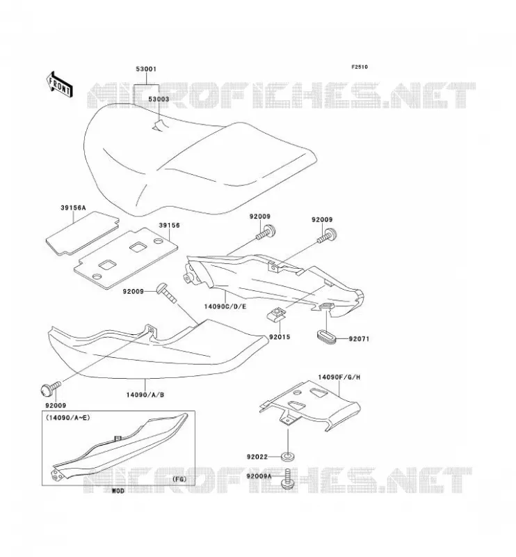 SELLE Kawasaki MOTOS 500 2000 ER-5  ER500-A4