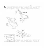 CACHE LAT&Eacute;RAL/GARDE CHAINE pour Kawasaki ER-5 2000