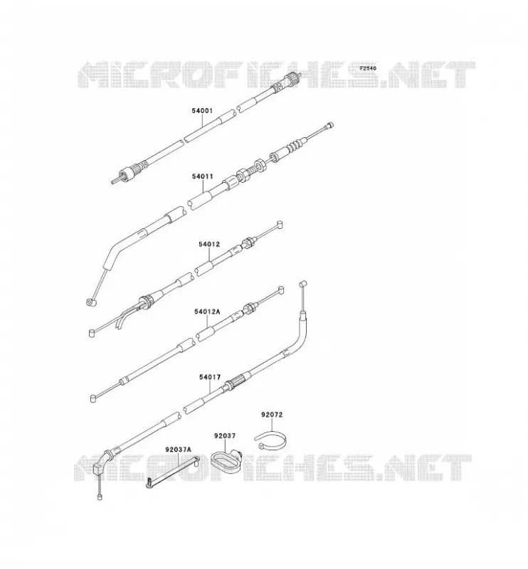 CABLES Kawasaki MOTOS 500 2000 ER-5  ER500-A4