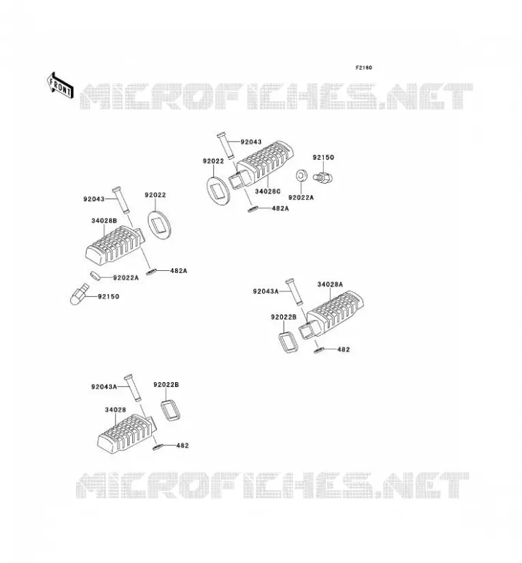 REPOSE PIED Kawasaki MOTOS 500 2000 ER-5  ER500-A4