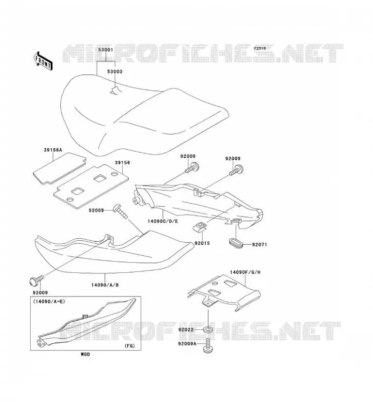 SELLE Kawasaki MOTOS 500 2000 ER-5  ER500-A4