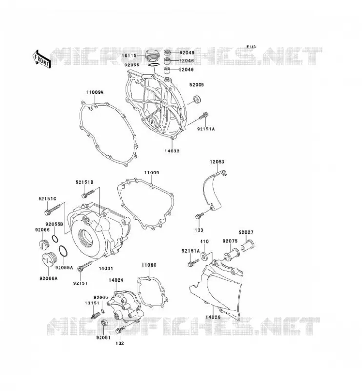 COUVERCLES MOTEUR Kawasaki MOTOS 500 2000 ER-5  ER500-A4